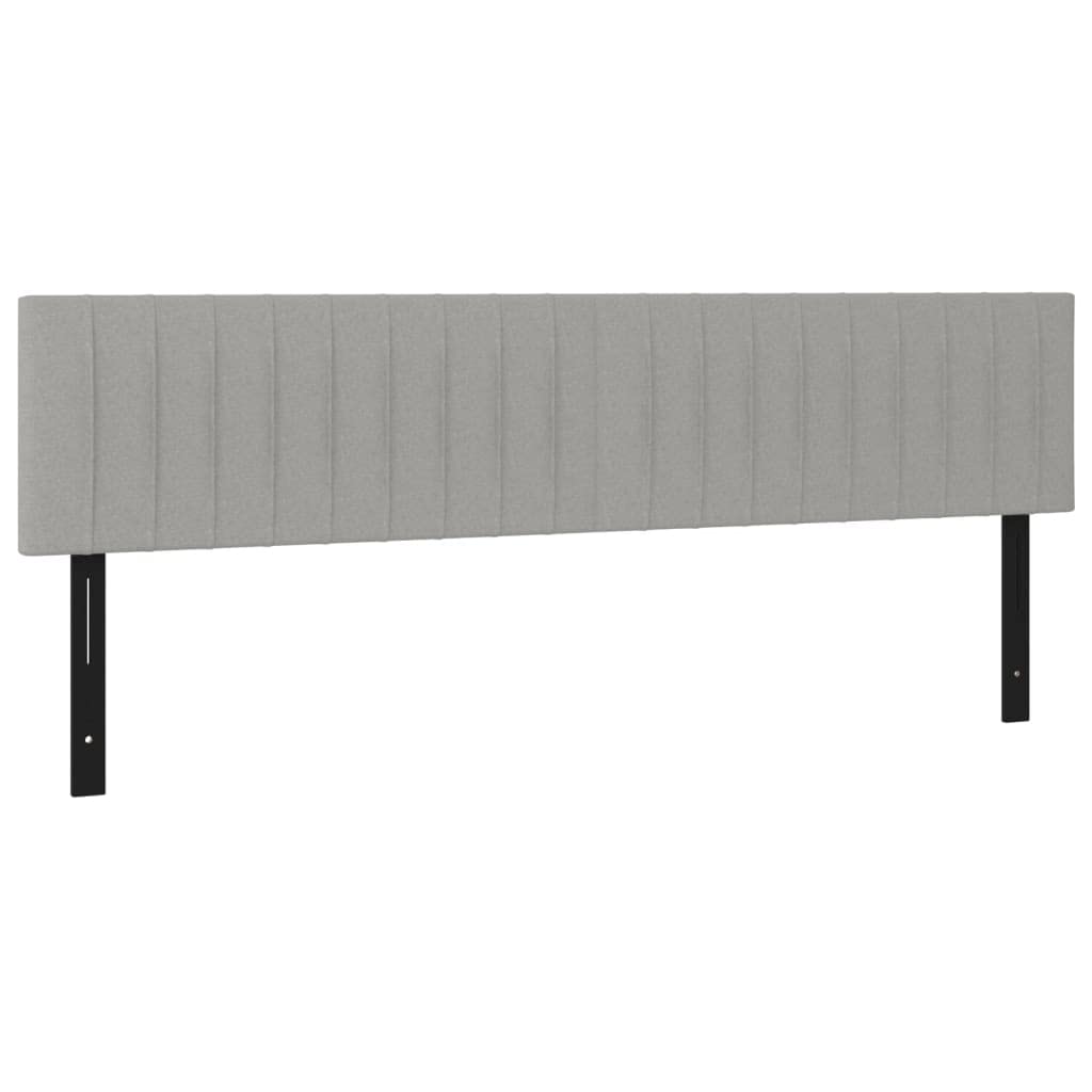 Vidaxl Led Headboard, Upholstered Headboard For Bed Home, Bed Headboard With Led Light, Bedroom Furniture, Light Gray 63"X2"X30.7"/34.6" Fabric